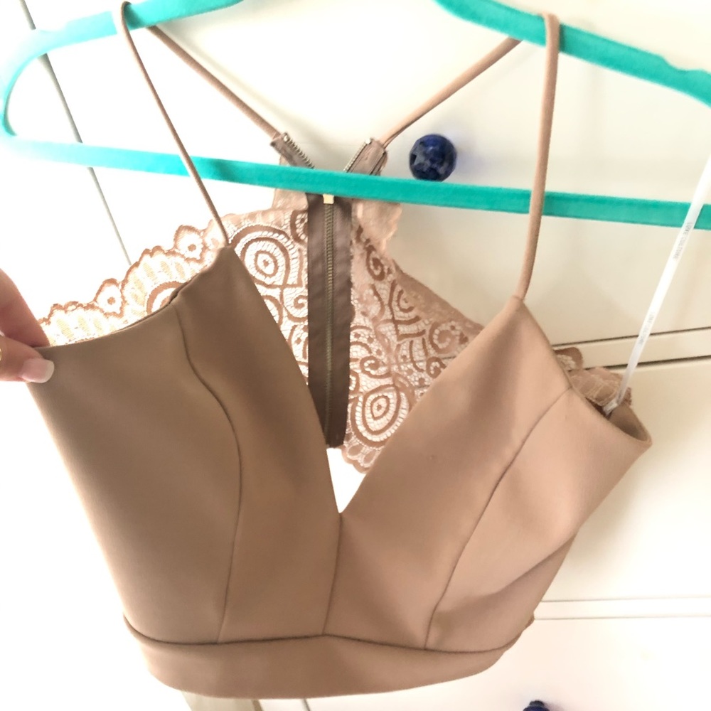 Cropped nude top